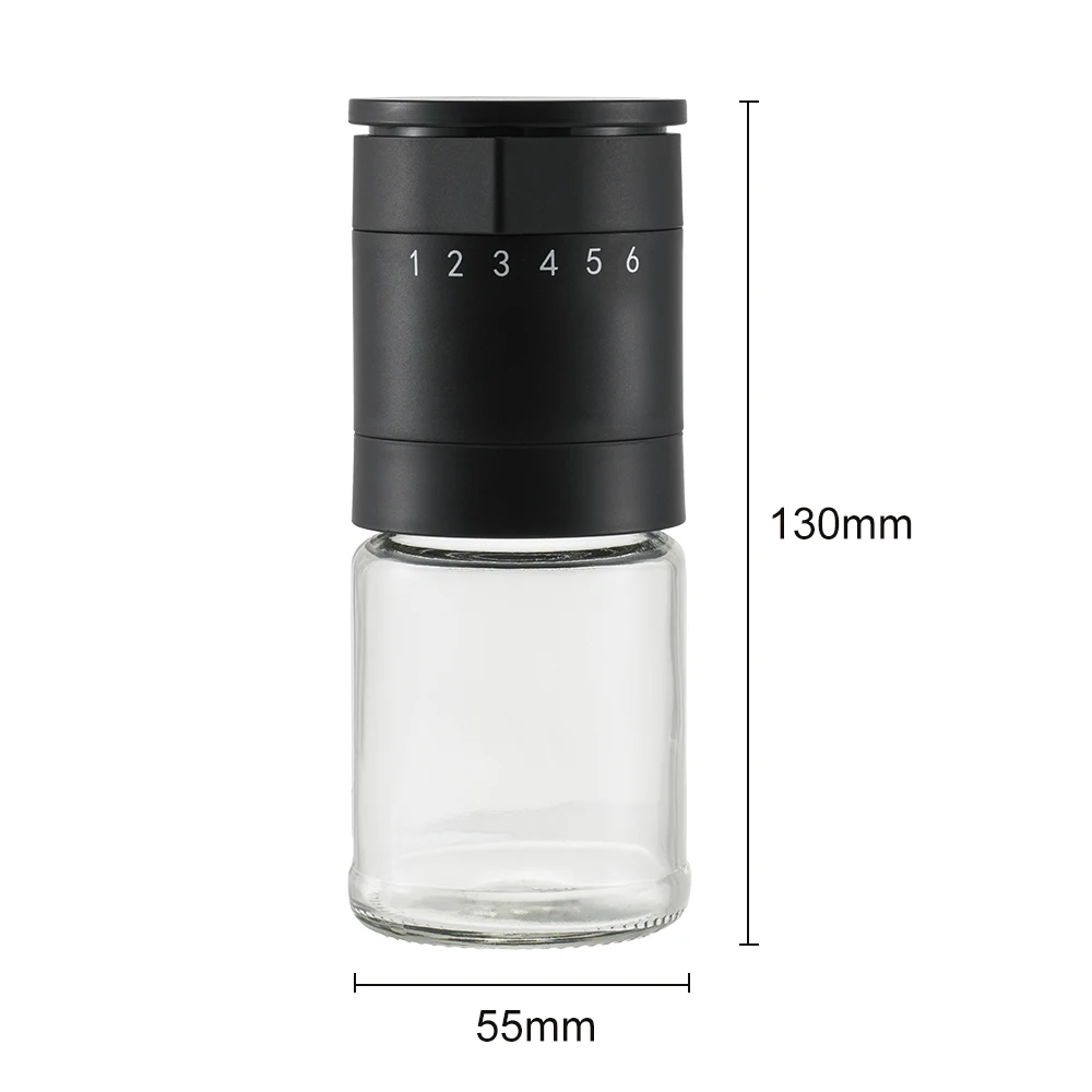 Wholesale New Kitchen Tools Manual Adjustable Ring Pepper Mill and Salt Grinder Set Ceramic Burr Pepper Grinder