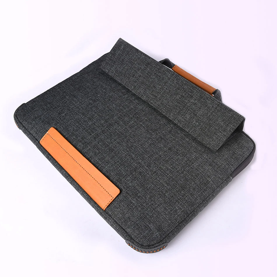 Nylon Briefcase Waterproof Tablet Handbag Laptop Sleeve Case for Macbook 13.3 15.4 inch with Stand