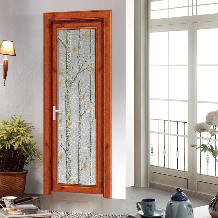 Economic price double glazed casement door for bathroom toilet door swing door