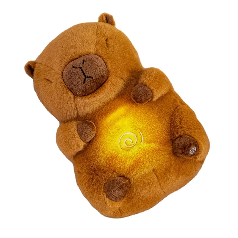 sleeping artifact otter stuffed animal toy Music Lights Rhythmic Breathing stuffing animal Kapibala sleeping Toy Plush