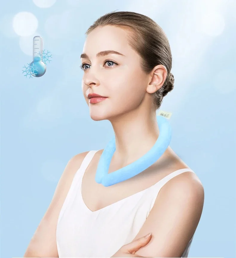 Hot Sale Wearable Cooling Neck Tube Portable PCM Neck Ice Ring Cooling Tube for Combating Hot Flashes