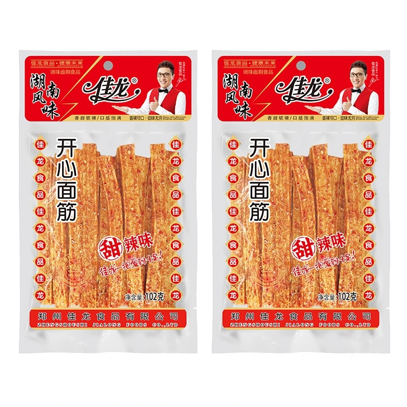 Asian Snacks 102g Jialong Latiao Delicious Chinese Spicy Snacks Food Popular Spicy Gluten Latiao
