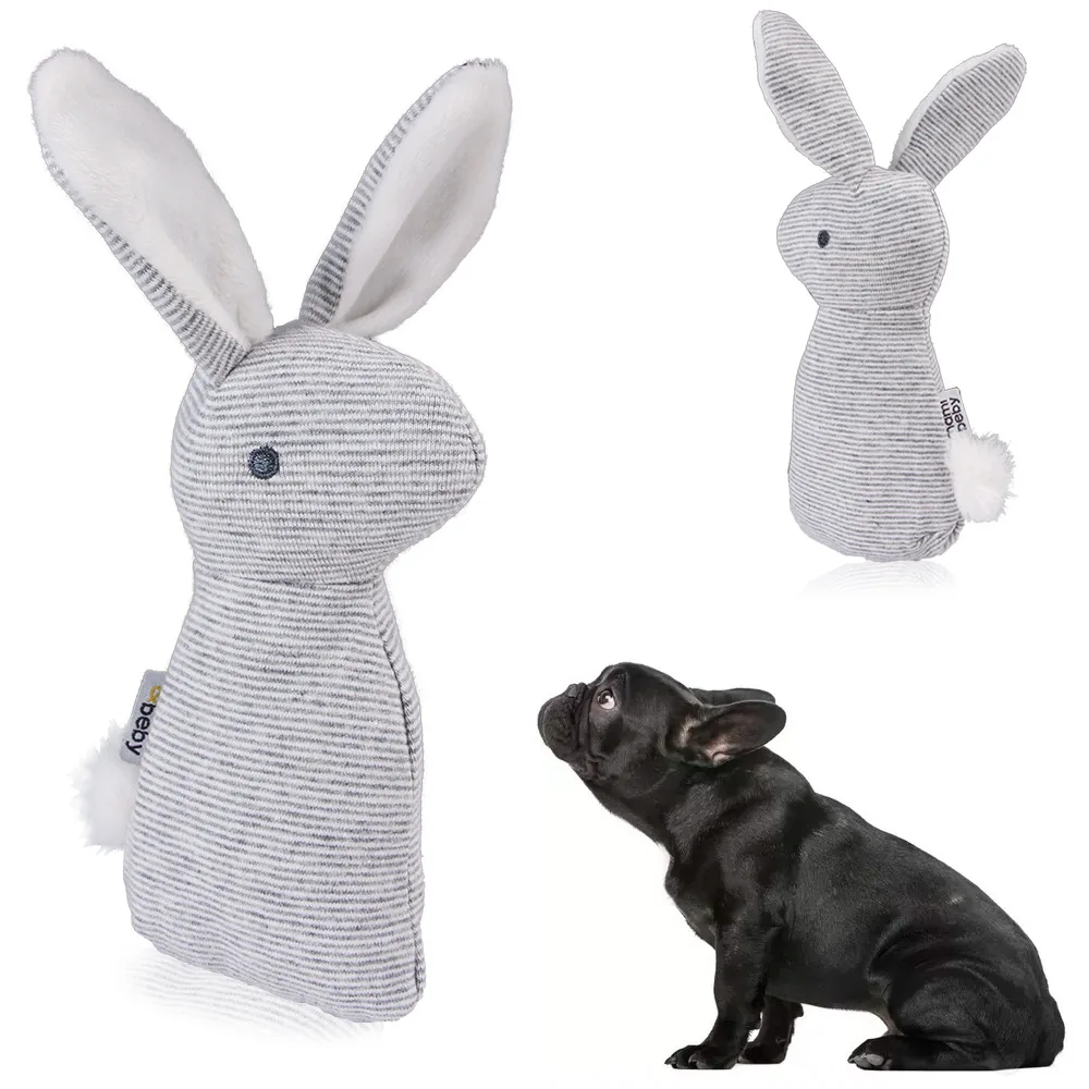 New dog squeaky toy BB called bell rabbit in stock cat plush toy