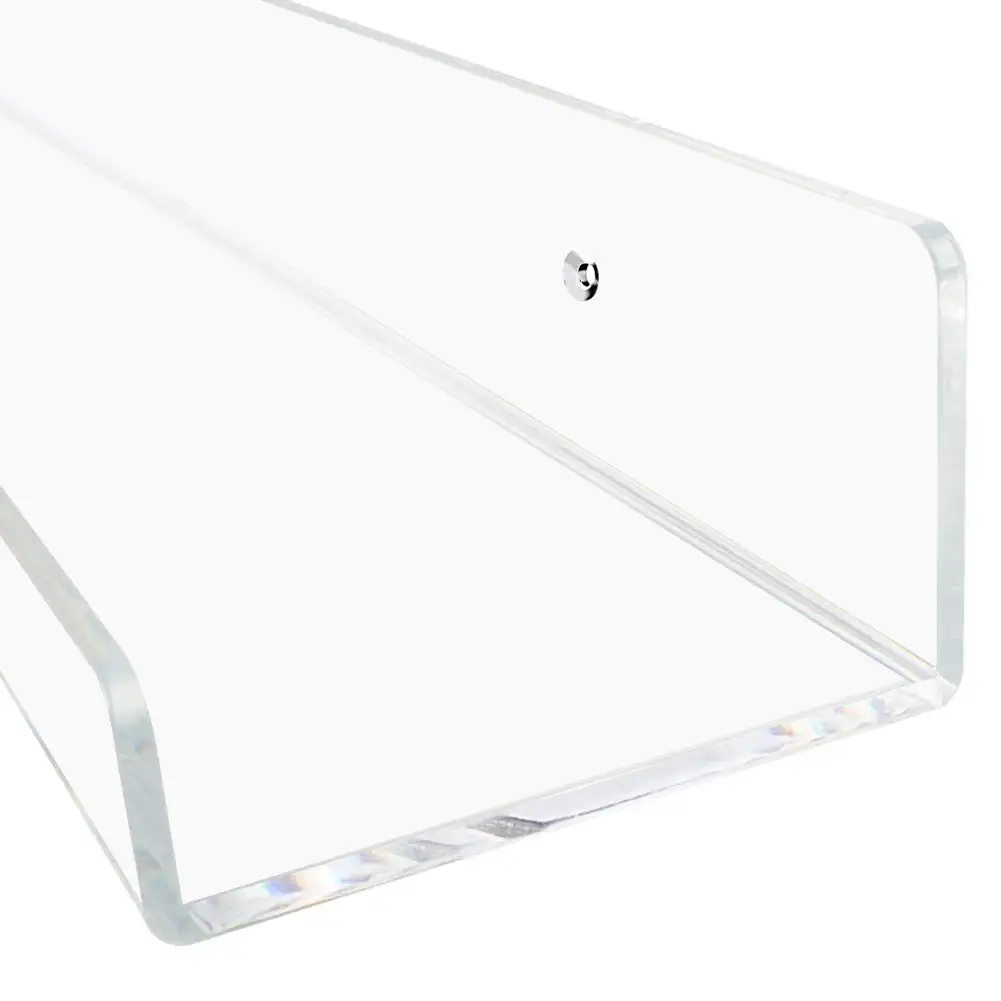 3Pack 15 Inch Clear Acrylic Shelf Invisible Floating Wall Ledge Bookshelf Wall Mounted Kids Book Acrylic Display Shelves