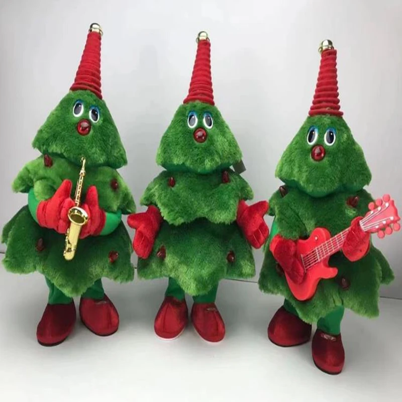 Wholesale singing Christmas tree toy Custom High Quality Stuffed Dancing Christmas Tree Toy