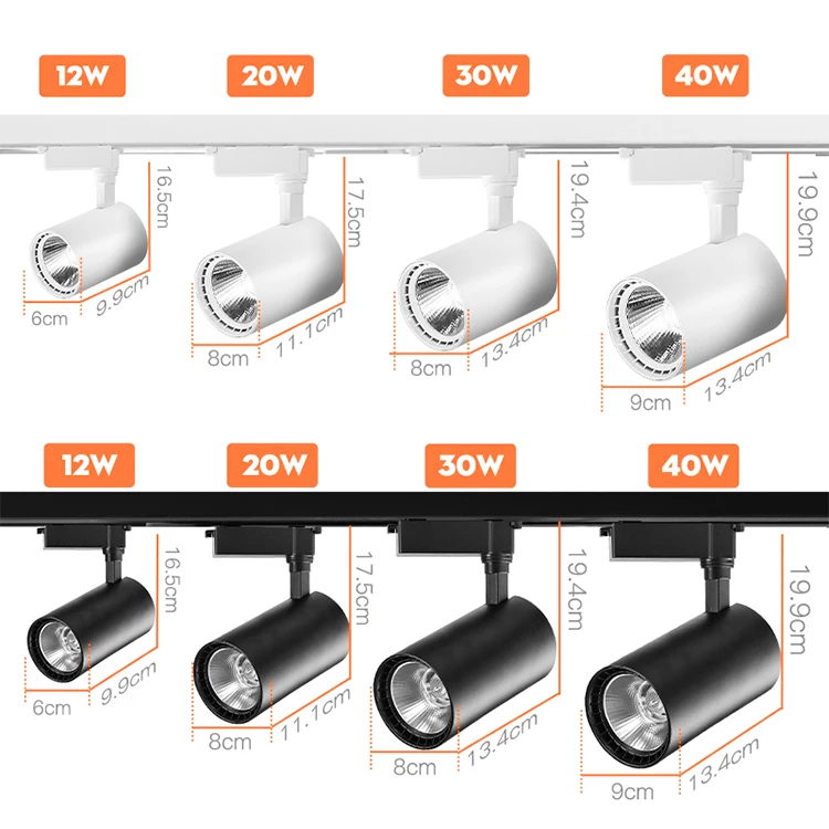 Ushine Indoor Modern Aluminum Track Lamp 12W 20W 30W 40W Magnetic Linear COB LED Track Light