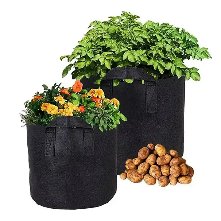 Custom Planting Bags Wholesale Biodegradable Garden Potato Flower Vegetable Plant Fabric Grow Felt Pot for terrace gardening