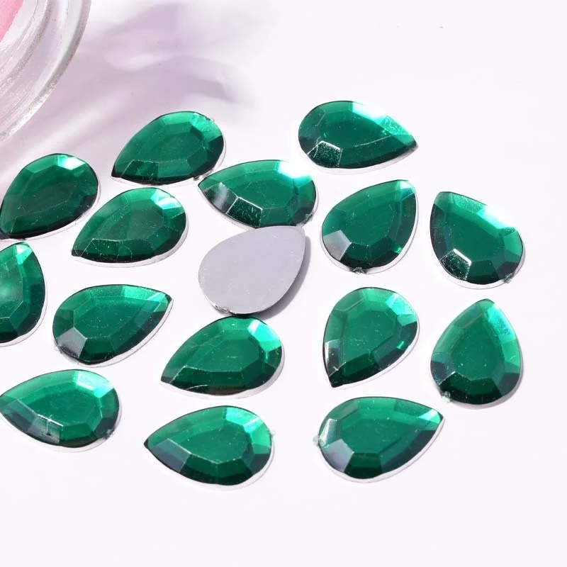 High Quality Crystal  Waterdrop Fancy Shape Hot Fix Rhinestones Teardrop Flat Back Hotfix Stones For Dresses Decoration