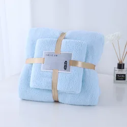 XIAOAO  High quality bath towel sets gift thick coral fleece soft absorbent face towel bath set bathroom towel sets luxury