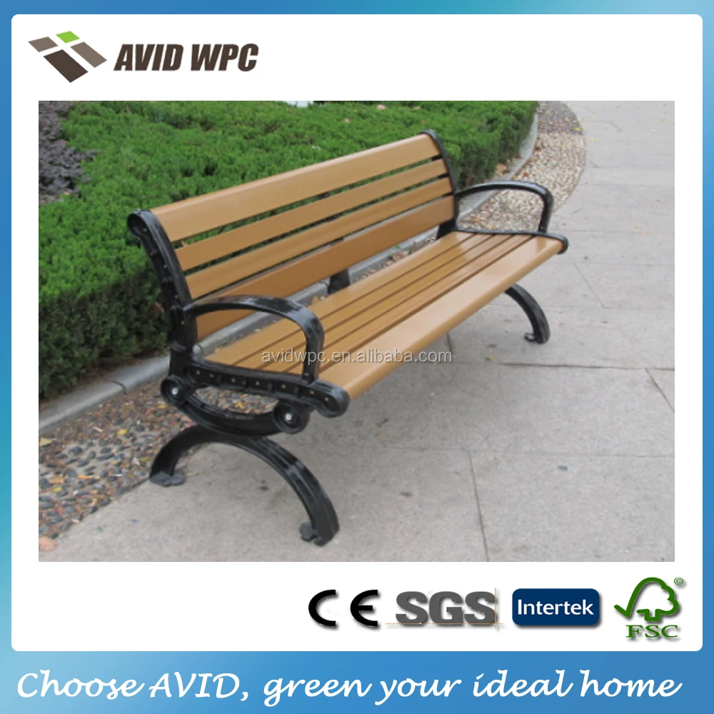 WPC Outdoor garden rustic patio Bench Chair woodplastic composite bench bar