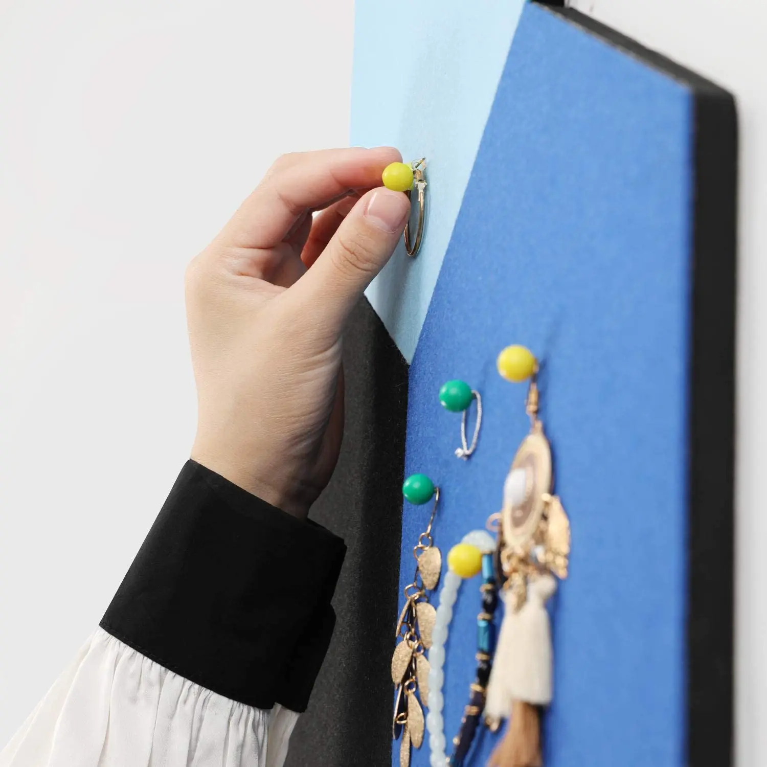 Hexagon Felt Board Tiles Self Adhesive Memo Bulletin Boards with Push Pins for Notes Pictures Office Home Decor