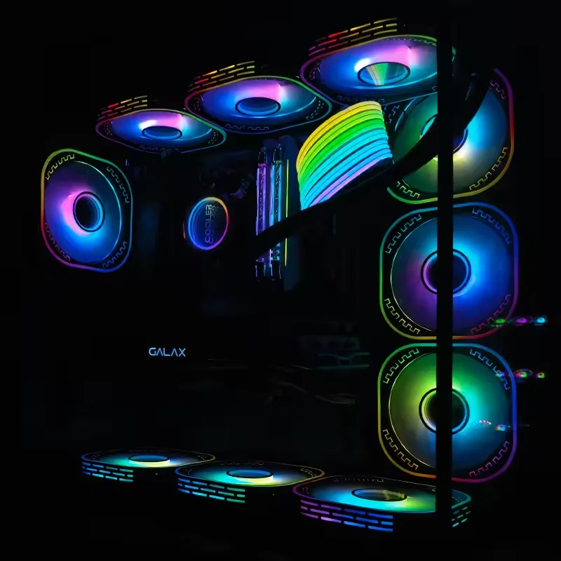 Перезаряжаемый 6-контактный RGB-вентилятор 120 мм