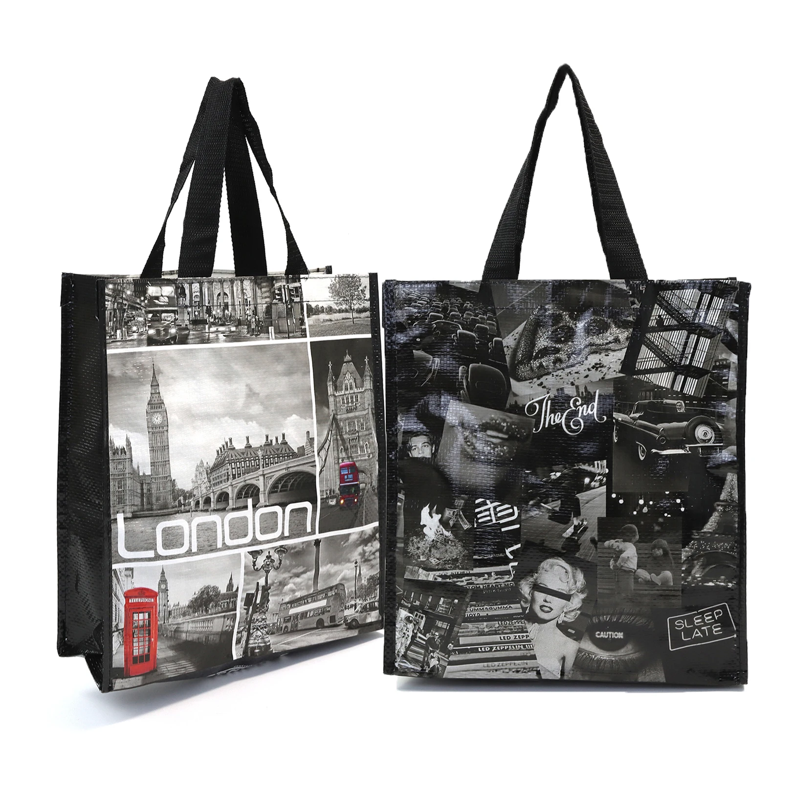 Custom Eco Vegetable And Fruit Shopping Supermarket Can Reuse Blue Hand-Held Wenzhou Non-Woven Fabric Bag