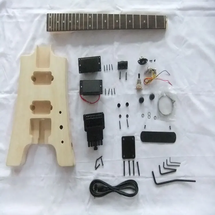 Classical Guitar Headless Electric Guitar Handmade Semi Finished Electric Guitar Kits
