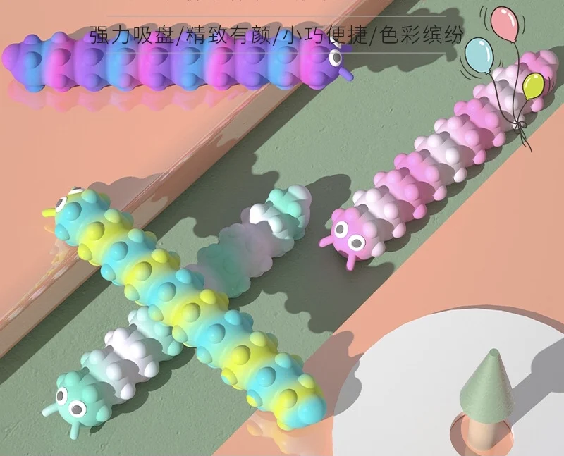 22 Kids Children Rainbow Silicone Squid Pop Led Light Bubble Suction 3D Squidopop Fidget Toys With Certificate