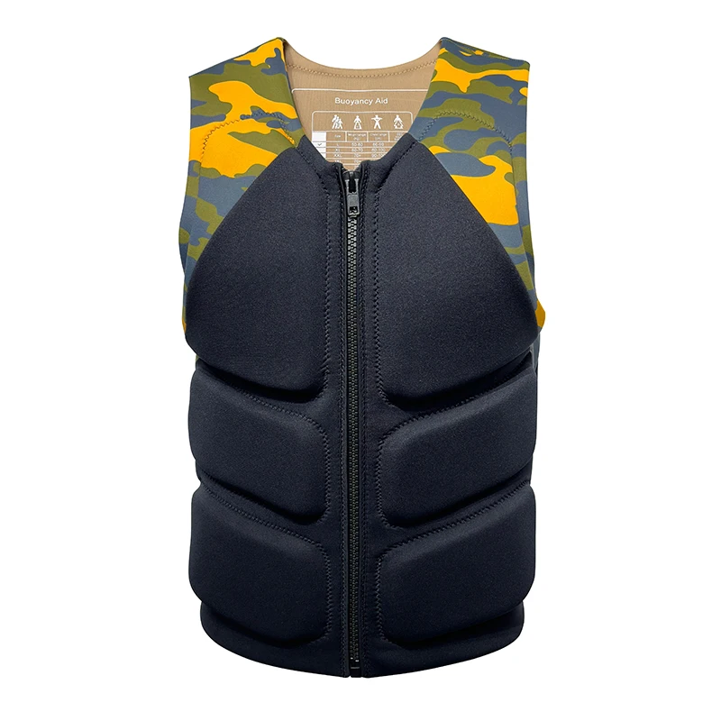 Custom Life Vest Neoprene Foam Front Zipper Jacket swimming Kayaking Boat Work Fishing Surfing Life Jackets Vest For Adult