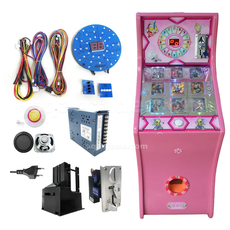 Coin Operated Kids Turntable Card Twist Game Machine Capsule Gifts Candy Toy Gashapon Gumball Vending Machine DIY kit