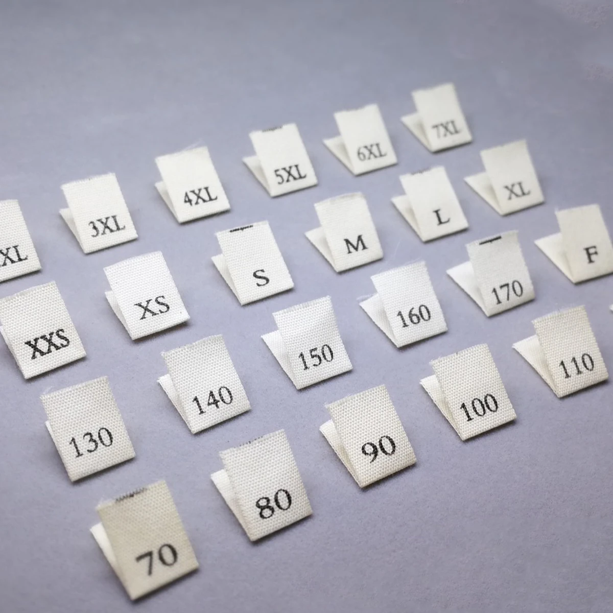 Digital Woven Label Clothing Size Labels Woven Neck Label For Clothing