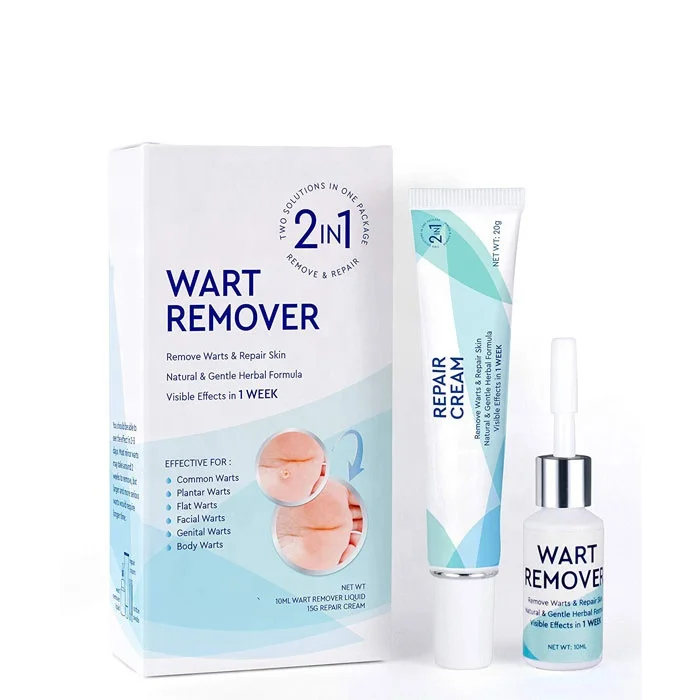 OEM Natural Maximum Strength, Easy & Quick Results for Plantar, Common, Genital Warts Liquid Wart Remover Set