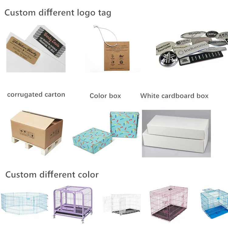 L XL XXL Metal Crate Pet Cages Carriers Dog Kennels Pet Cages Wire Dog Cages for Pet