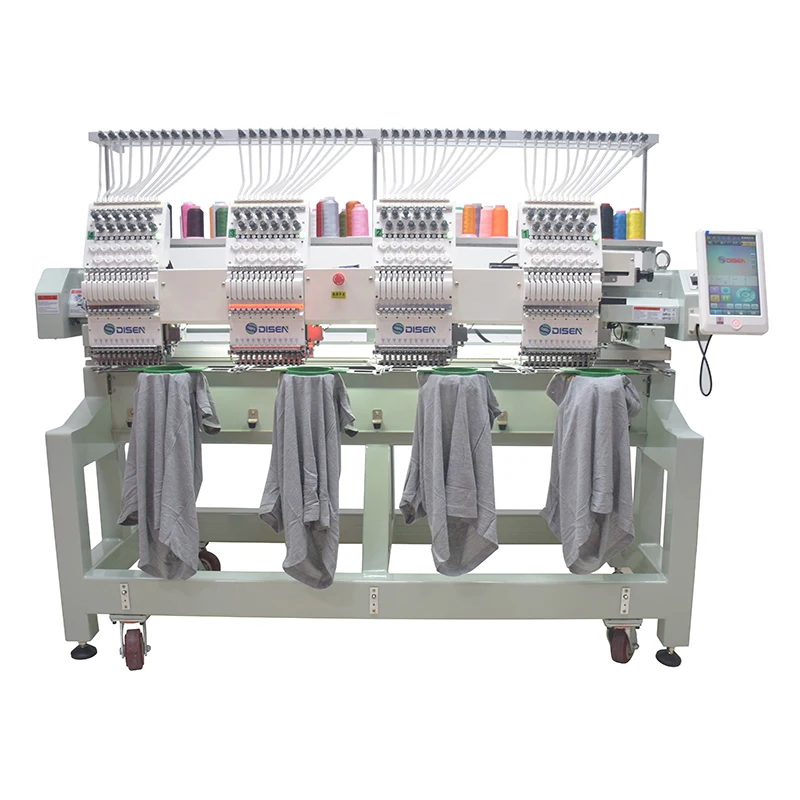 Automatic Industrial Multi Logo Automatic China Hat 4 6 Head Computer Used Twin Device Hat Embroidery Machine Computerized