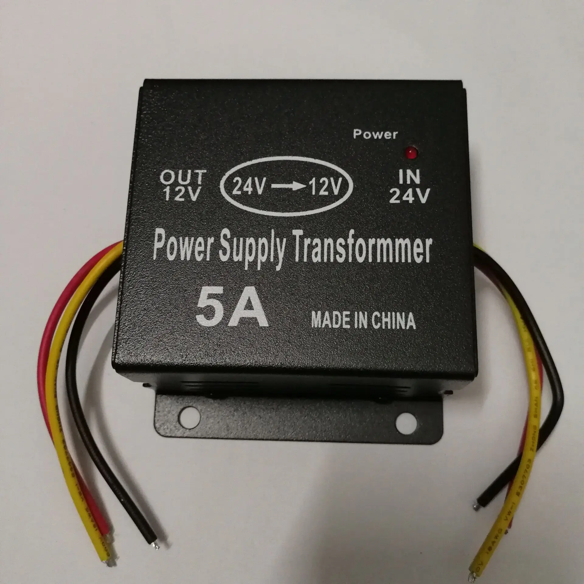 Black Car Converter 5A Car Step Down Transformer DC24V to DC12V Converter 5A Cargo bus power