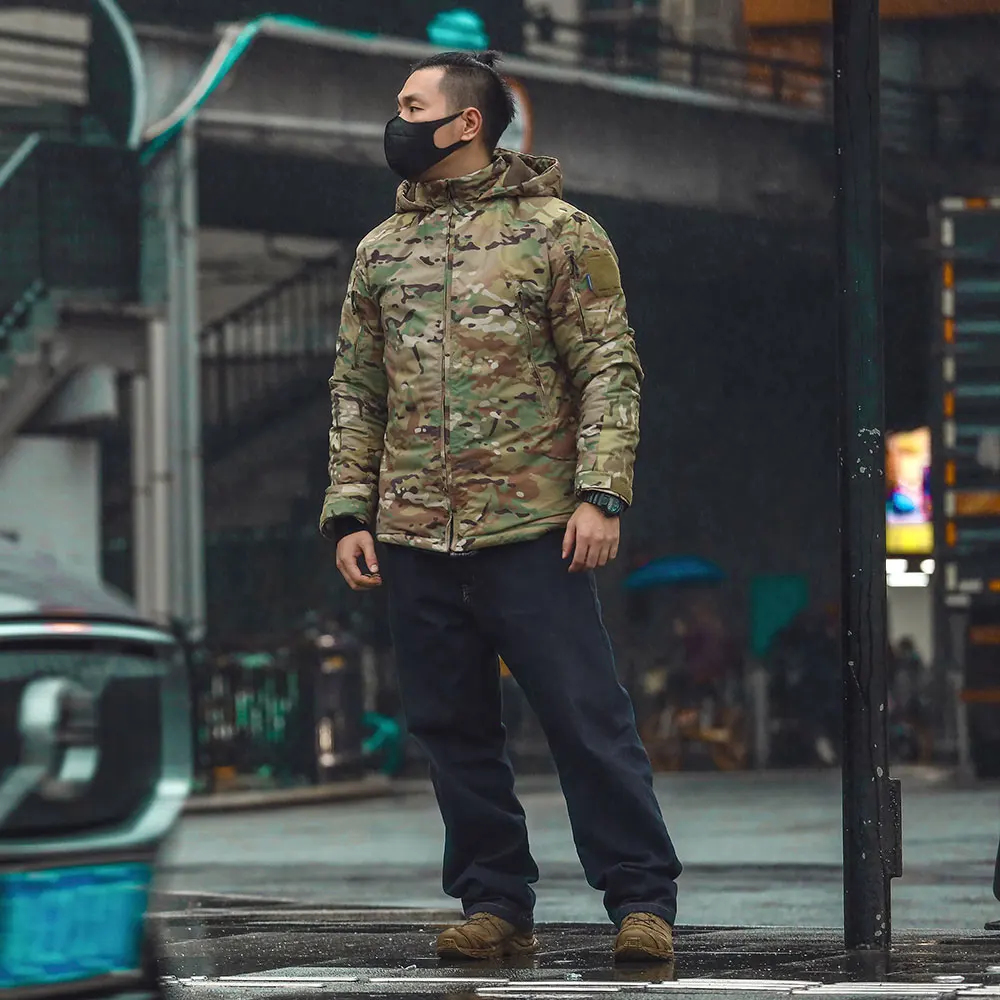 Emersongear зимняя походная камуфляжная тактическая мягкая куртка для мужчин