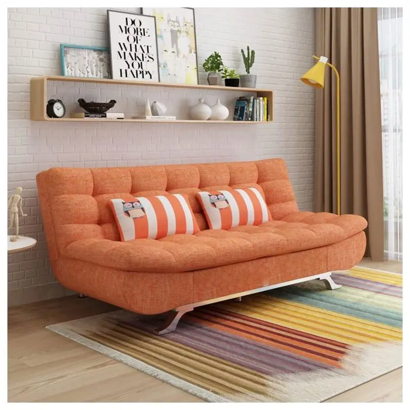 Practical fabric sofa bed multi-purpose Divan living room sofa and bed combination folding sofa