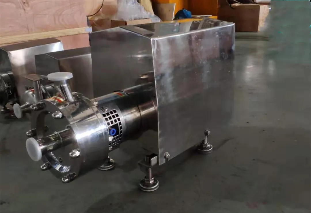 BOAO Mobile Sanitary High shear single stage Emulsifying Homogenizing Pump equip Trolley control box for dairy beverage