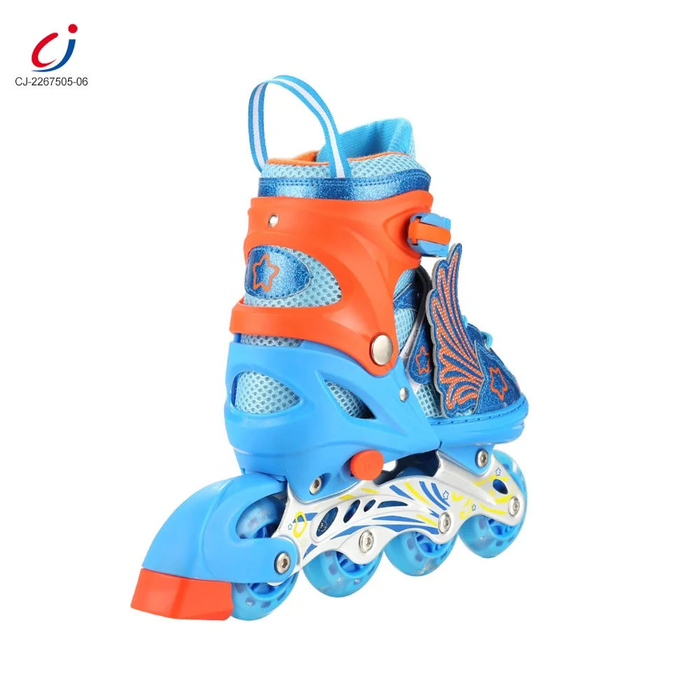 High quality popular inline 4 wheels flashing retractable roller skate shoes skiting ice skating shoes for kids