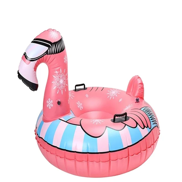 
Top Seller Winter Ski Tubing Snow Sled Inflatable Flamingo Snow Tube 