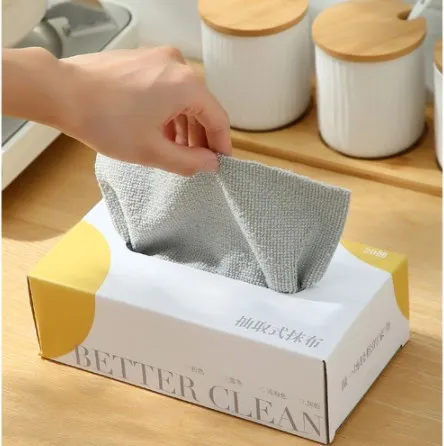 Household Dish Washing Towel Roll Reusable Dish Washing Rag Kitchen Napkins Oil Absorbent Cheap Cleaning Dish Towels