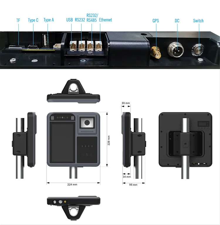4G NFC Card Payment Bus Validator Bus Ticket Collection Machine with QR Code Scanner P18-Q