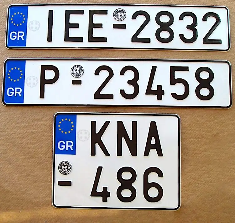 Personalized Europe size Decorative Number plates Retro Bike License Plate Aluminum Metal Tin Signs Plaque Custom Car Number