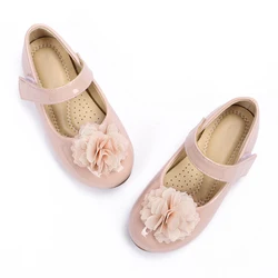 Custom Logo Casual Cute Bow Toddler Little Girls Dress Ballet Mary Jane Flat Shoes