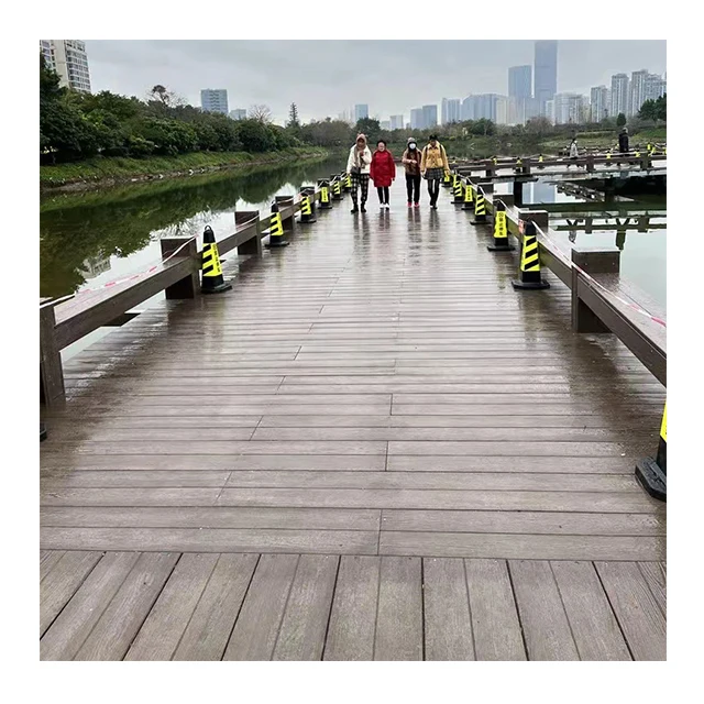 3D wood grain fiber cement board for outdoor decking