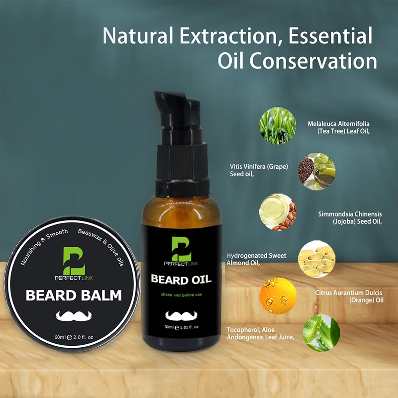 Private Label 30ml Men Beard Care Oil Nourishing Repairing Smoothing Organic Beard Growth oil for Men
