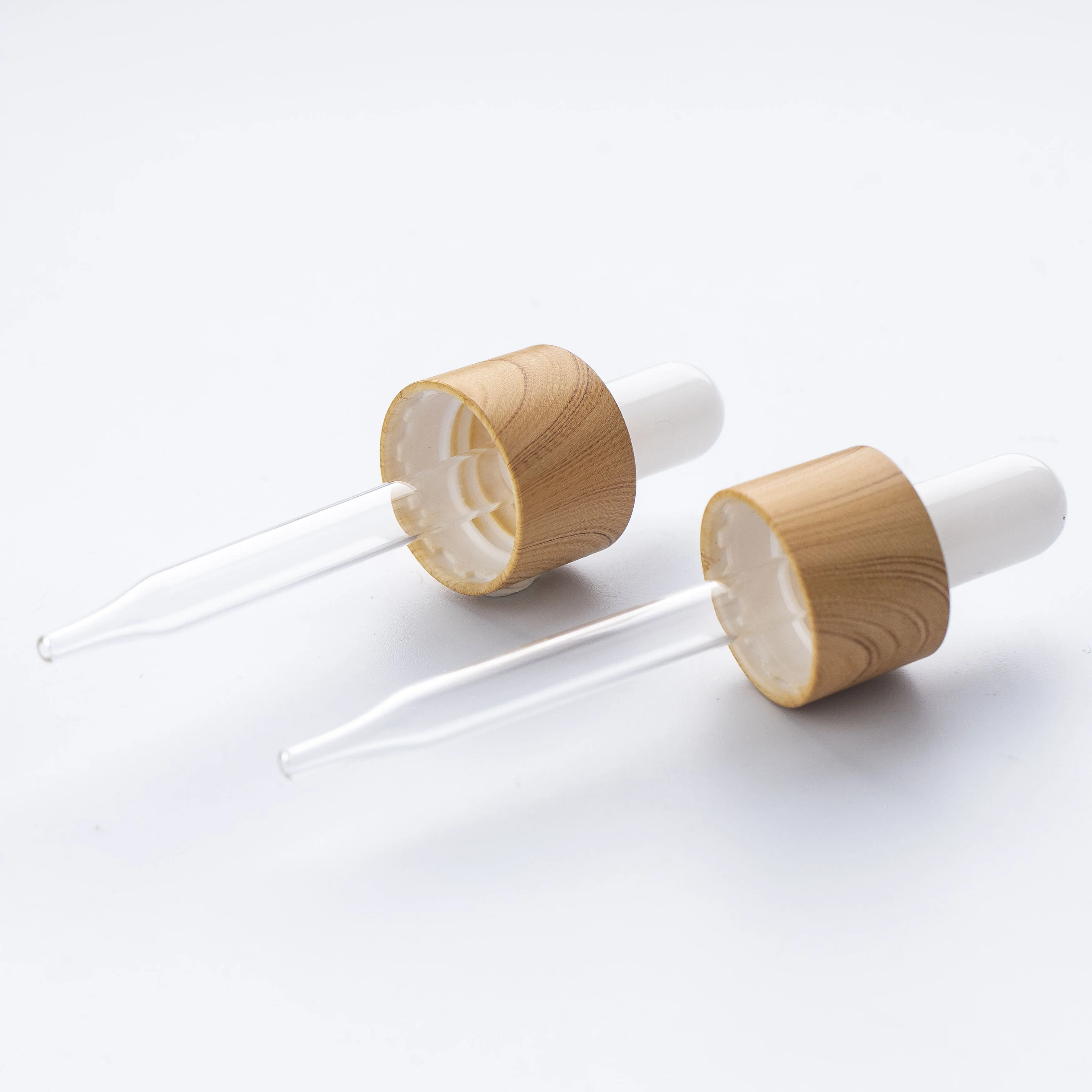13mm 18mm 20mm new product water transfer printed wooden dropper glass pipette rubber bulb bottle caps