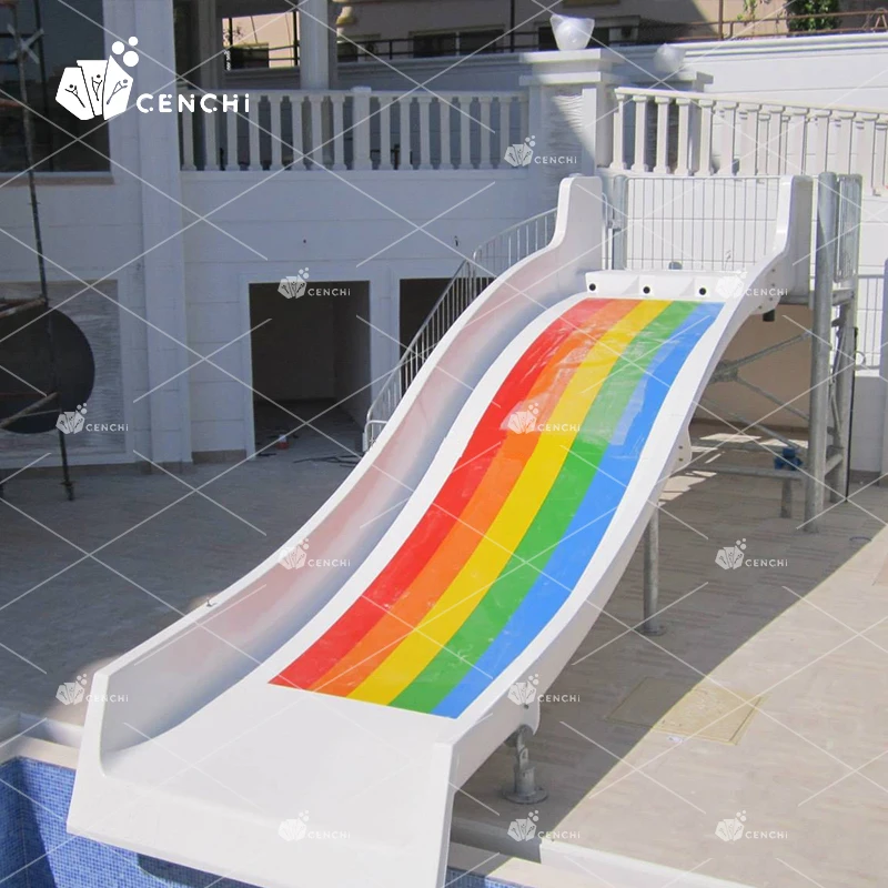 Cenchi Commercial Resort Hotel Water Park Equipment Fiberglass Slides Rainbow Slide Aqua Park Swimming Pool Slides for Kids