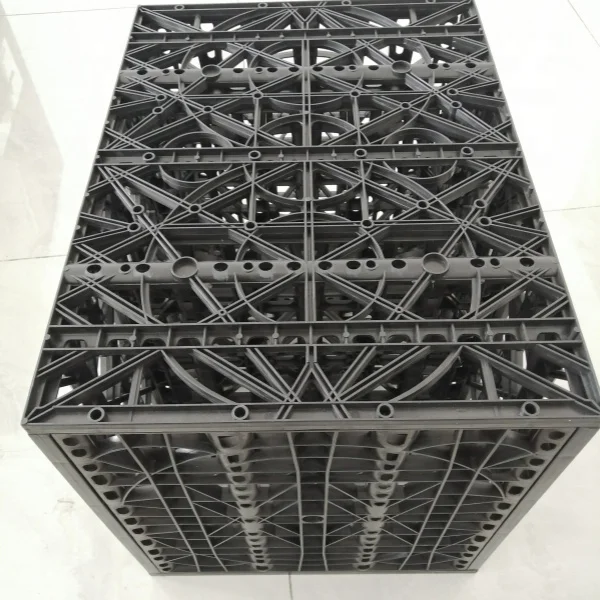 Stormwater detention system parking area drainage infiltration tank rainwater collection modules