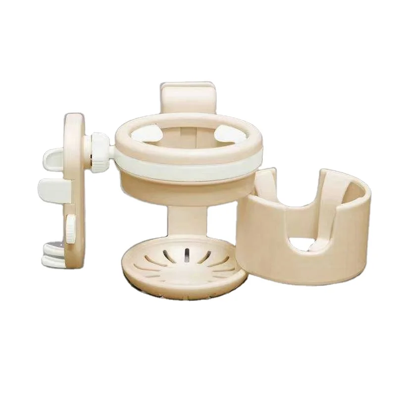 Baby Stroller 360 Degree Rotation 3 In 1 Cup Holder With Phone Holder ABS Material Suitable For Bicycles Motorcycles Wheelchairs