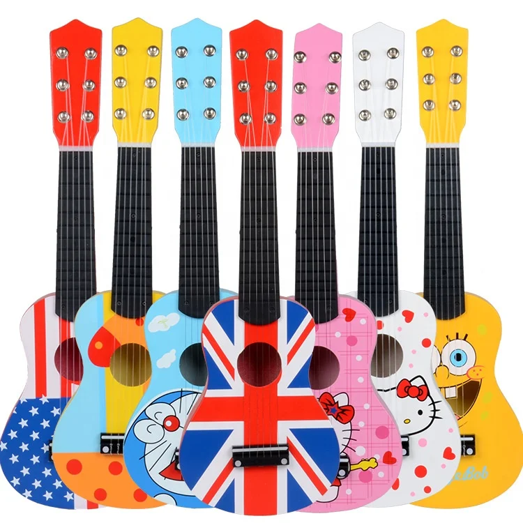  Горяч-продавая 21 дюйм 4-String Ранние обучающие игрушки Детская игрушка полиуретана с изображением гитары деревянная