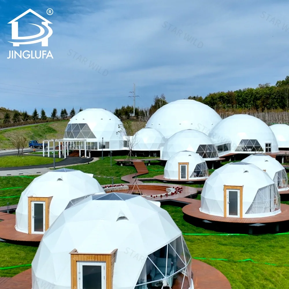 outdoor luxury glamping resort camping star geodesic igloo dome house tents semi sphere tent
