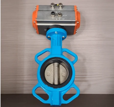 JINGHANGYU Manual Wafer Type Ductile Iron Sewage Handle Butterfly Valve Howo Truck Parts Butterfly Valve