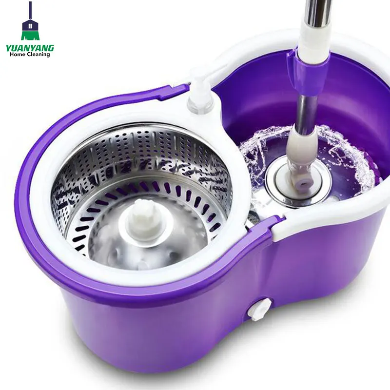 Mini Size Floor Cleaning Bucket Mops Plastic Steel Basket Easy Clean Bucket Mop Microfiber Spin 360 Magic Mop