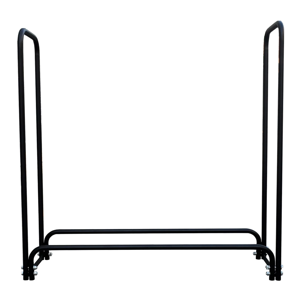 5ft Heavy Duty Indoor Outdoor Steel Metal Firewood Firewood Log Container Rack Holder Bracket