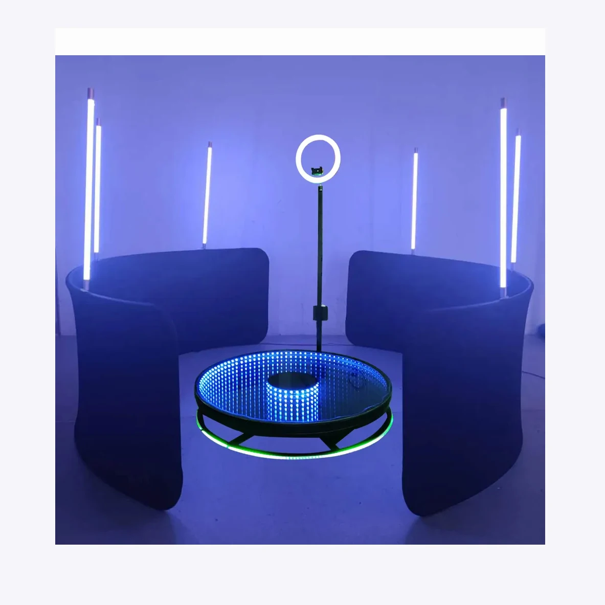Led 360 Photo Booth Backdrop For Events Motor Rear Replacement Pulley Heavy Duty Battery Powered Color Change Led Light
