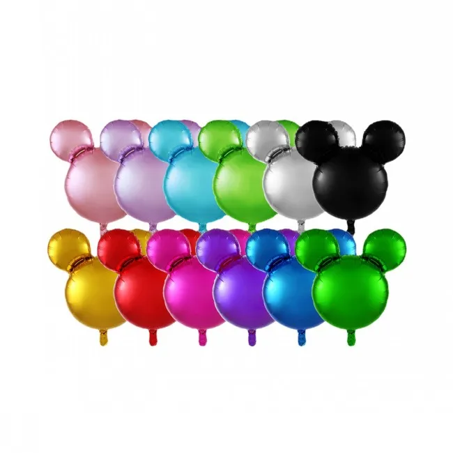 whole sale 10 colors Mini  balloon for Solid Color Mickey Head Aluminum Mickey Mouse Head Aluminum Foil Balloon Birthday Party