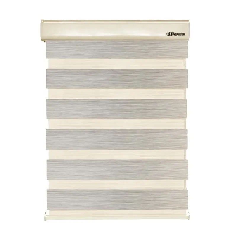AmytongDouble Layer Blind Indoor Window Cover Manual Roll Shades Day And Night Zebra Office Blinds Shutters