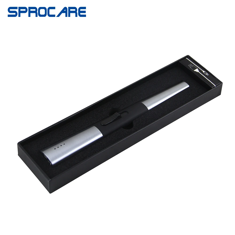 Portable windproof rechargeable electric lighter,USB arc lighter with LED battery display for indoor &outdoor activity